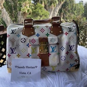 Takashi murakami white speedy 30 multicolor